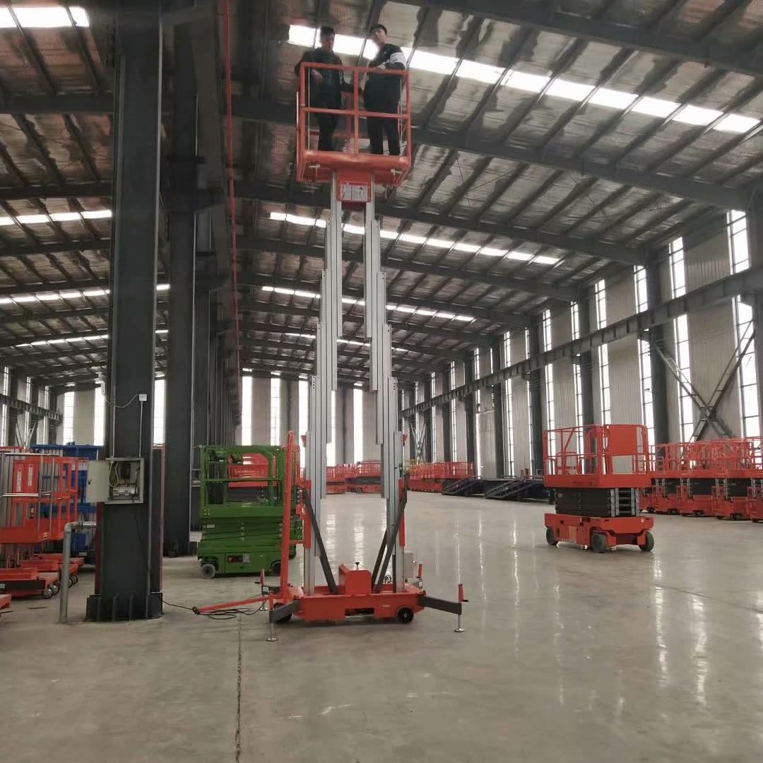8m 10m 12m 14m 16m One Man Lift Hydraulic Aluminium Two Masts Lift For Repairing