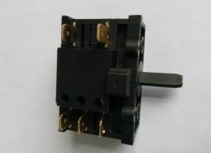China CE TUVE Oven Rotary Switch 5 Position Black Plastic Spindle 10A Knob Operation factory
