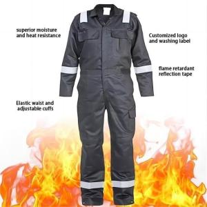 China ARC Flash 330gsm Safety Coverall Suit Industrial Workwear And Safety Frame Retardant factory