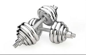 China fitness excercise cast iron chromed adjustable dumbbell set 15kg 20kg 30kg factory