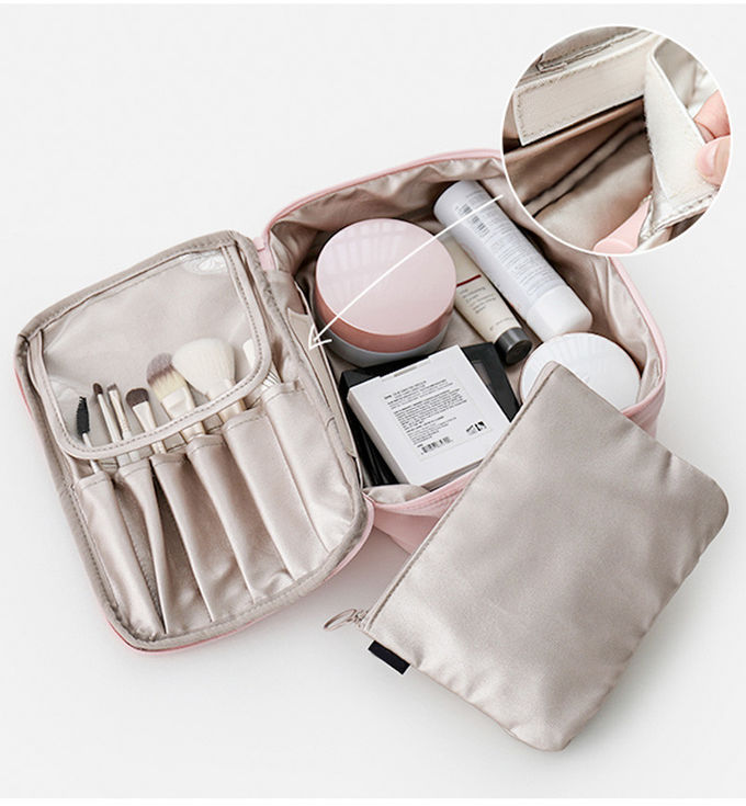 Double Zip Travel Portable Toiletry Fashion Samll Cosmetic Bag