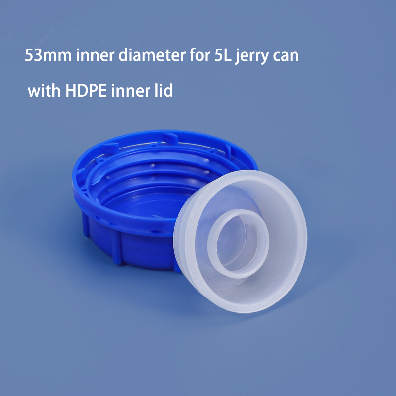 53mm Plastic Cap Blue Screw Cover Lid For 10L Jerry Can With Childproof Tamper Cap