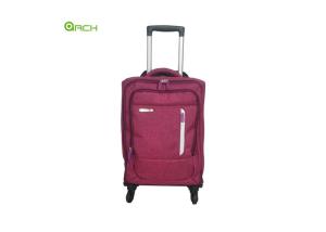 China Two Front Pockets Snowflake polyester Carry On Spinner Luggage factory