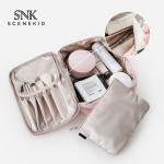Double Zip Travel Portable Toiletry Fashion Samll Cosmetic Bag