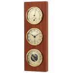 Wooden Frame Barometer Temp Humidity Monitor 262g Weight Hanging Style
