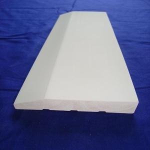 China Eco Friendly White Wood Baseboard , Building Decration Primed Wood Baseboard on sale