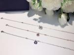 S925 Silver Rhodium Evil Blue Eye Necklace Talismans Chain 5A Zirconia