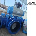 Pneumatic Carbon Steel Flanged Butterfly Valve Low Maintenance For Pulp And