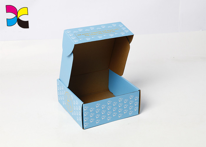 Corrugated Custom Packaging Boxes Thickness Shoe Golden Hot Stamping Surface