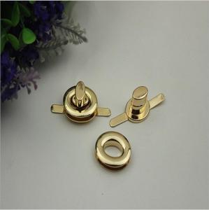 China Manufacturing light gold zinc alloy oval shape handbag twist lock factory