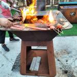 Commercial Charcoal Corten Steel BBQ Grill for Backyard