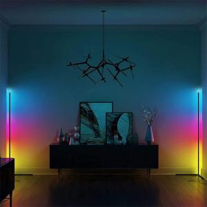 China Smart Floor Lamp Ambient Light Alexa Corner Lamp Accent Light Living,Gaming Room,Bedroom, Man Cave factory