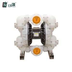 China 3 Inch Plastic Air Operated Diaphragm Pump For Dirty Water Chemical Flange Connection factory