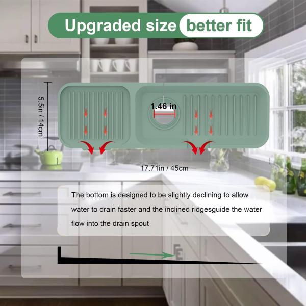 Soft Foldable Silicone Faucet Splash Guard , Silicone Faucet Handle Drip Catcher Tray