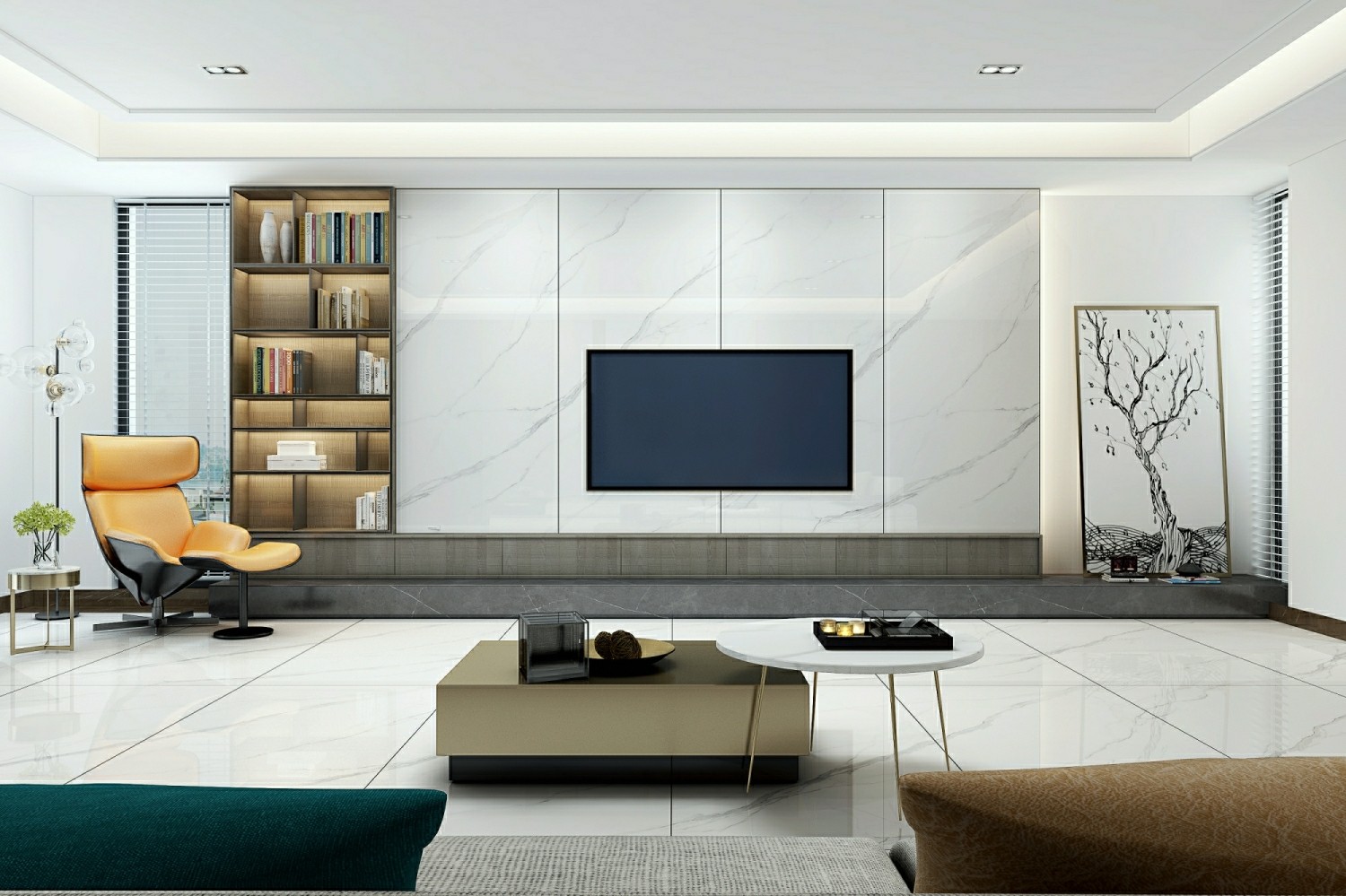 Inside Floor Antibacterial White Polished Porcelain Tile For Bathroom And Grade AAA 900x1800x9mm For Rebuilding