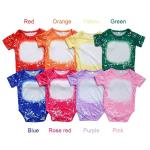 Multicolored Tie Dye Short Sleeved Sublimation Romper Blanks Light Weight