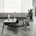 Modern CEO's Essential L Shape Wooden Executive Office Desk for Boss's Workspace