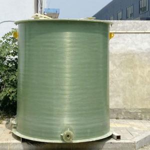 FRP Chemical Liquid Mixing Tank 6CBM Cylindrical Biogas Septic Tank