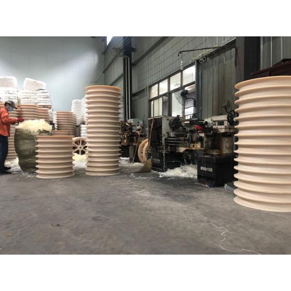 China 508x100mm MC Pulley Wheels With Bearings For Stringing Block factory