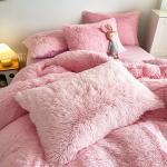NO Customization Required Morden Luxury Jade Pink Shaggy Warm Mink Velvet