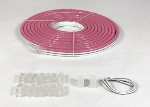 China 8*16mm LED Neon Flex Strip , Flexible Neon LED Rope Lights Pink Color factory