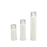 Round Snap On Airless Pump Bottle Silk Screening 50ml For Cream