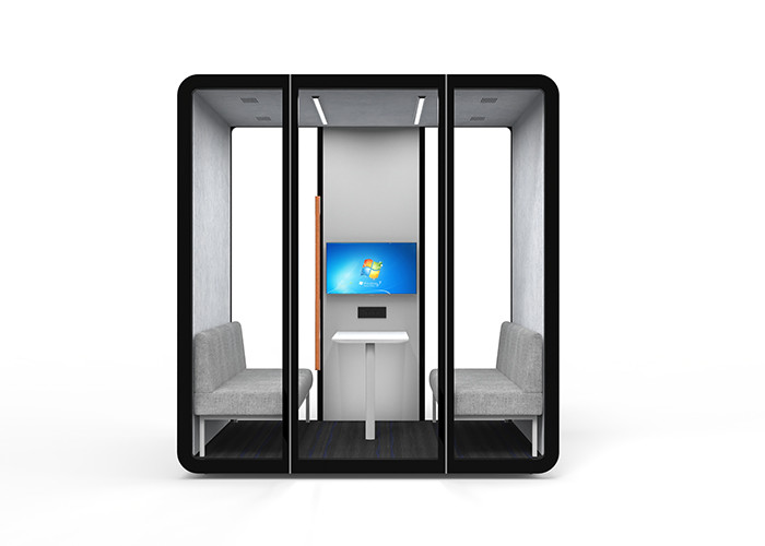 Portable room silent cabin comfy meeting pods with ventilation system Aluminum steel polyester wall