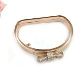 China New Style D Shape Iron Gold Metal Clasp Purse Box Clutch Bag Frame