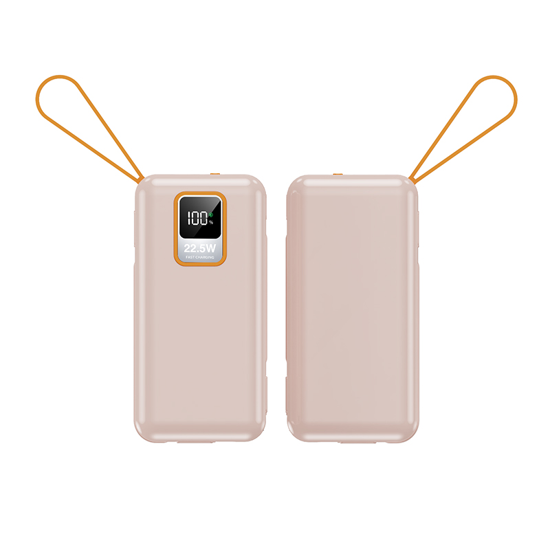 Outdoor 10000mAh TC Port Mini 22.5W Fast Charging Power Bank with Cable and Real Capacity
