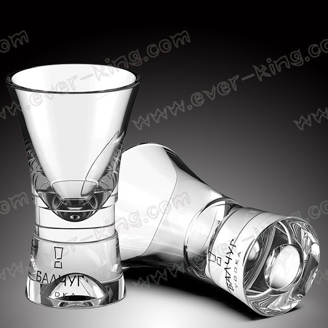 Customized Double Layer Spirits Transparent Glass Cup 35ml