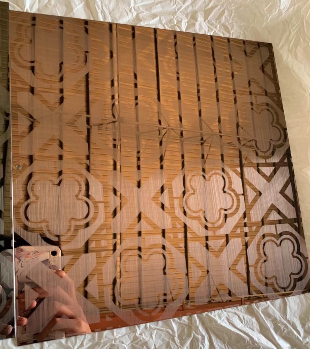 SS 316L Grade Etching Stainless Steel Sheet Metal With Surface Customized Pattern