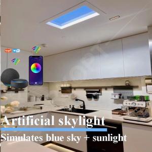 China Circadian Rhythm Faux Skylight 600x600 Artificial Daylight Clouds Sunrise Sunset factory