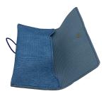 Blue 28mm Oem Logo Leather Glasses Case Portable Durable Soft Sunglasses Pouch