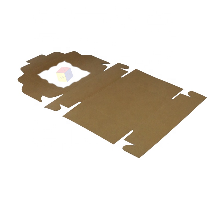 Custom square gift packaging box with clear window and glossy lamination in CDR format