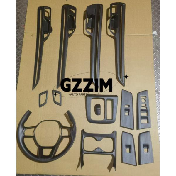 Car Interior Accessories Carbon Window Glass Lift Switch Button Trims For Honda