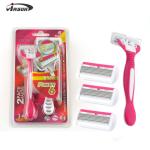 Custom Disposable Six Blade Open Back Shaving Razor Face Hair Removal Razor for