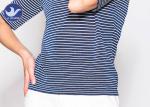 Shinny Micro Lurex Womens Knit Pullover Sweater V Neck Small Stripes Slim