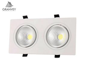 China COB Double LED Recessed Downlights , Square LED Recessed Light With Housing 10W 18W factory
