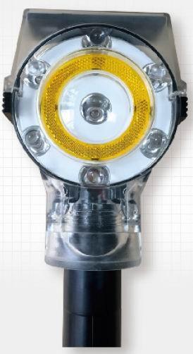 solar light for road barrier warming,do not need electric supply,shock
