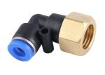 PLF Series Push Connect Air Fittings 90 Degree Pneumatic Tube Male Elbow 1/4"