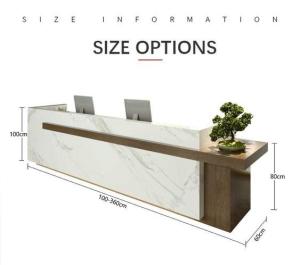 China Acrylic Front Reception Counter Desk NFS Seamless Waterproof Repairable factory