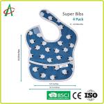 11.81" Newborn Baby Bibs , ISO9001 Waterproof Bibs For Babies