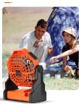 Summer Portable Outdoor Rechargeable Battery Camping Fan with LED Light Private