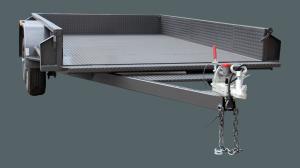 China 16 &quot; X 6&quot; Flatbed Car Trailer / Tandem Axle Auto Carrier Trailer With Electric Braking Axle factory
