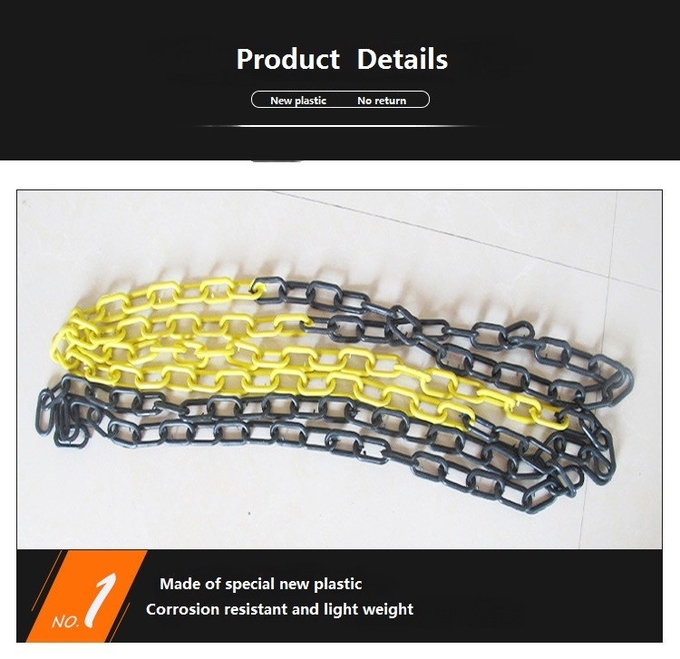 Yellow Black Red White Plastic Road Cone Warning Safety Isolation Chain Hotel Isolation Pier Sign Suspension