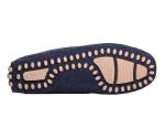 Blue Breathable Mens Leather Loafers Blue Soft Leather Driving Shoes