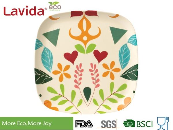 Colorful garden flower and leaf style Disposable Environmentally friendly Bamboo