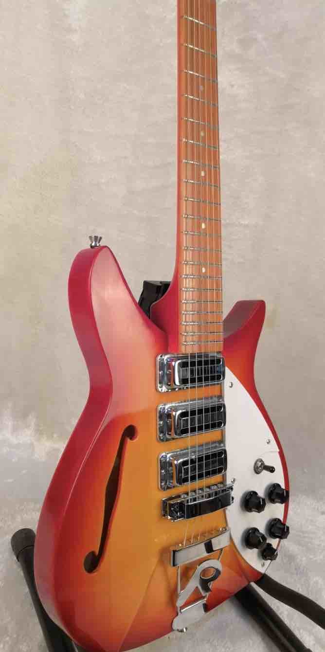 Custom F Hole Ricken 325 Electric Guitar in Cherry Red Body Kinds Color