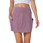 Customized Quick Dry High Rise Sports Dress Plain Tennis Skirts with Side Pocket