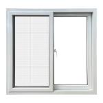 White UPVC Frame PVC Sliding Window Heat Insulation Soundproof Vinyl Sliding